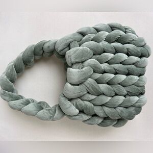 Sage velvet purse